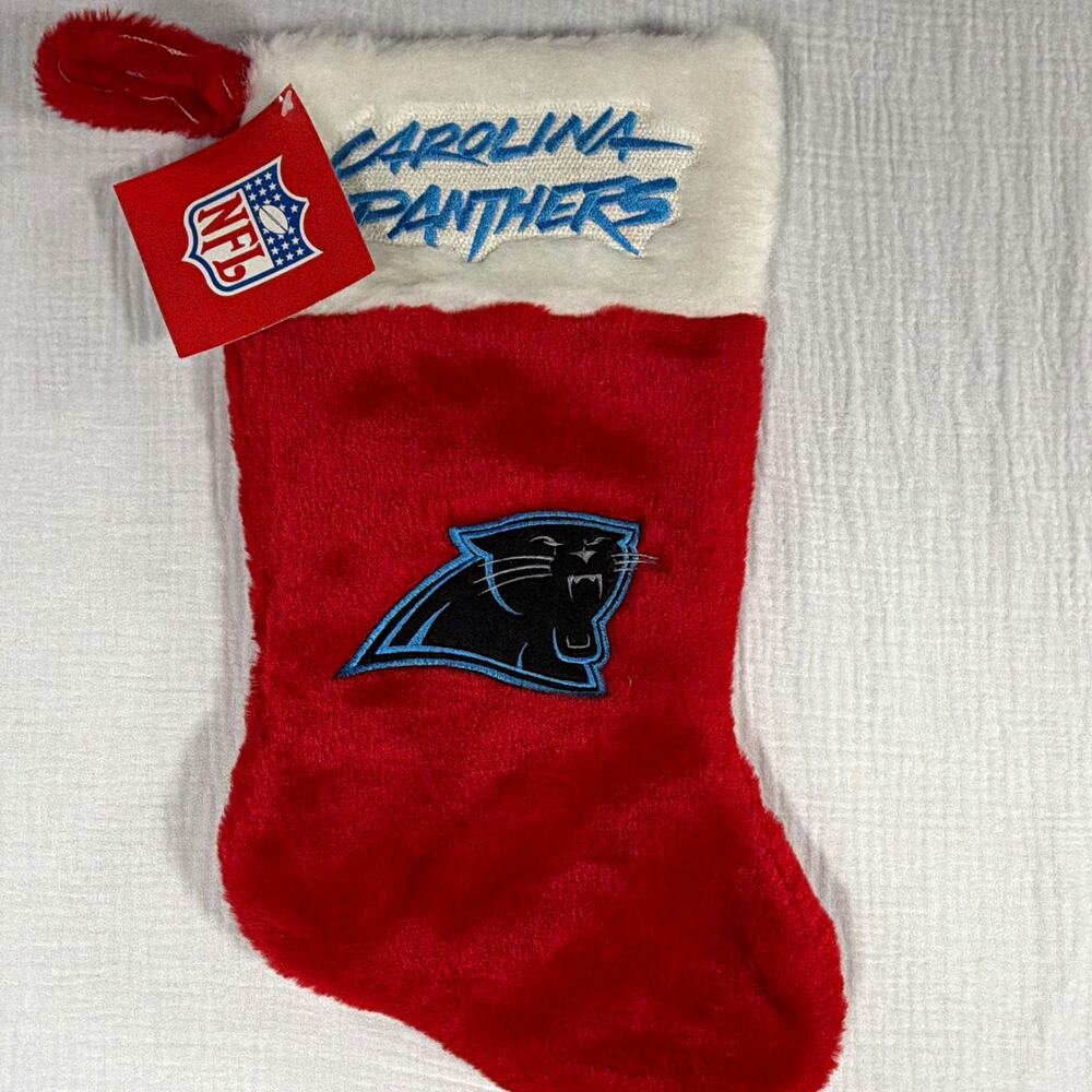 Vintage 2001 Gammy Carolina Panthers NFL Christmas Stocking Embroidered Logo